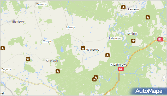 mapa Piotraszewo, Piotraszewo na mapie Targeo