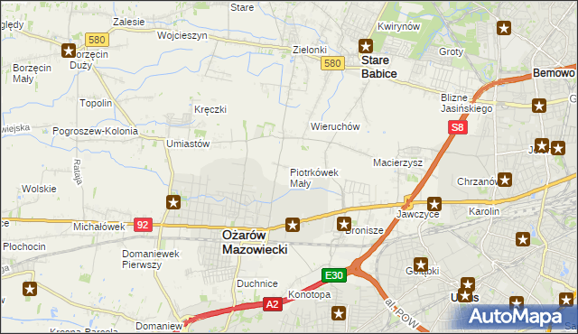 mapa Piotrkówek Mały, Piotrkówek Mały na mapie Targeo