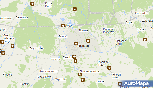 mapa Piszczac, Piszczac na mapie Targeo