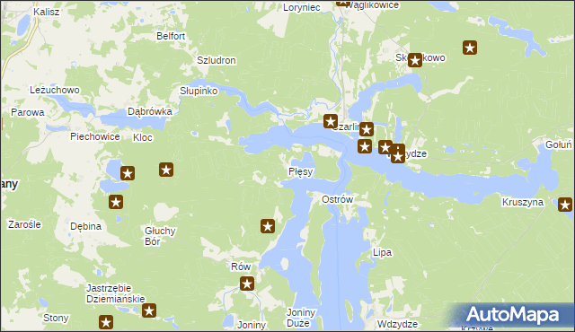 mapa Płęsy, Płęsy na mapie Targeo