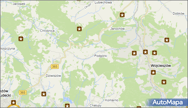 mapa Podgórki gmina Świerzawa, Podgórki gmina Świerzawa na mapie Targeo