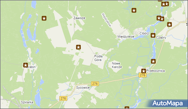 mapa Podła Góra, Podła Góra na mapie Targeo