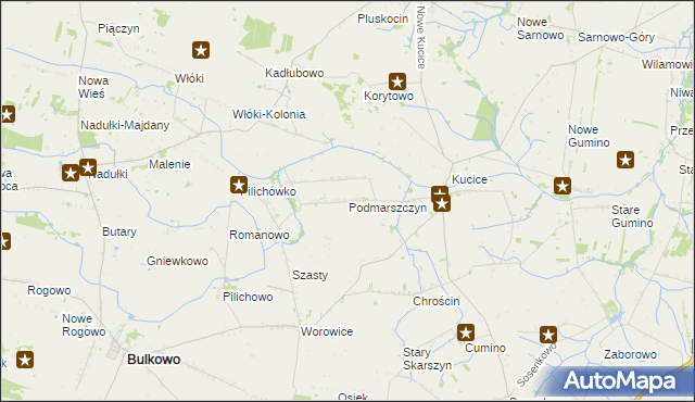 mapa Podmarszczyn, Podmarszczyn na mapie Targeo