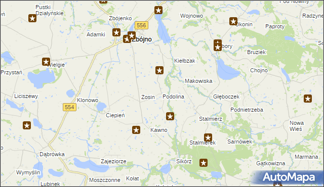 mapa Podolina, Podolina na mapie Targeo