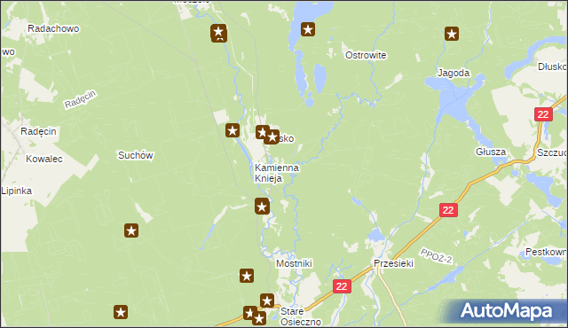 mapa Podszkle gmina Dobiegniew, Podszkle gmina Dobiegniew na mapie Targeo