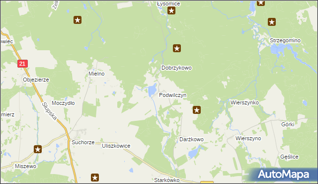 mapa Podwilczyn, Podwilczyn na mapie Targeo