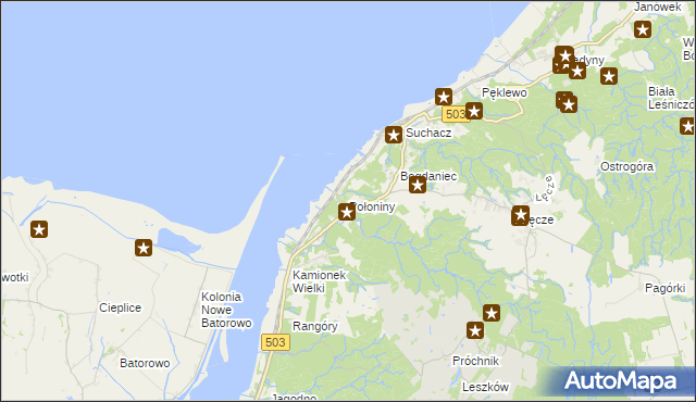 mapa Połoniny, Połoniny na mapie Targeo