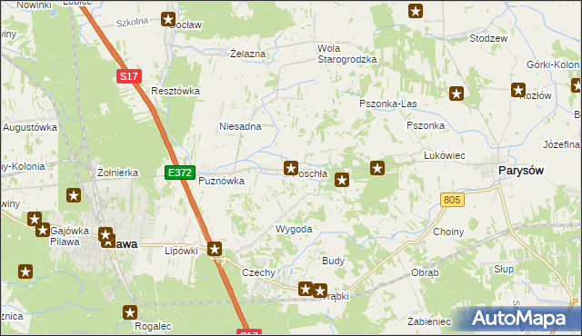 mapa Poschła, Poschła na mapie Targeo