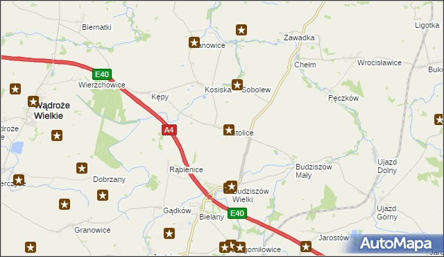 mapa Postolice, Postolice na mapie Targeo