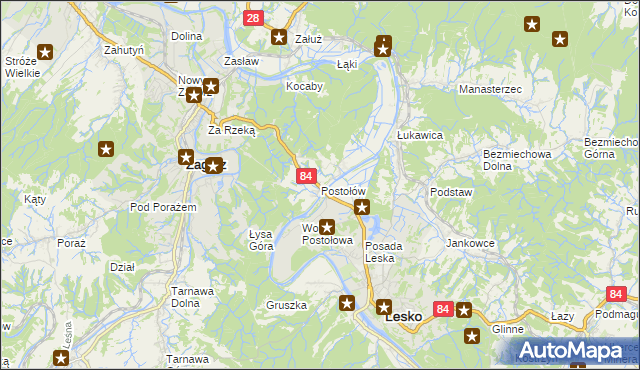 mapa Postołów, Postołów na mapie Targeo