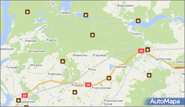 mapa Prasneta, Prasneta na mapie Targeo