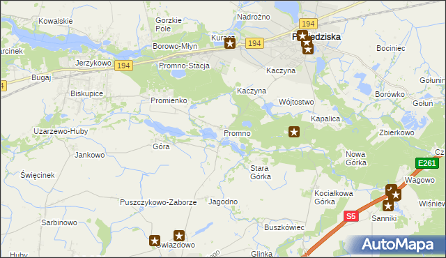 mapa Promno, Promno na mapie Targeo