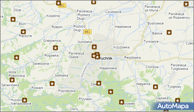 mapa Pruchnik powiat jarosławski, Pruchnik powiat jarosławski na mapie Targeo