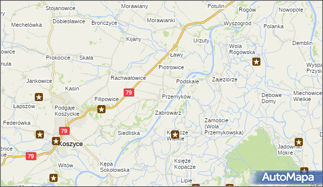 mapa Przemyków, Przemyków na mapie Targeo