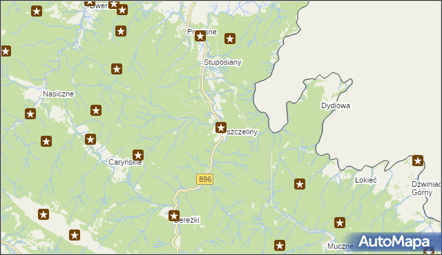 mapa Pszczeliny, Pszczeliny na mapie Targeo