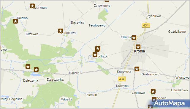 mapa Pudliszki, Pudliszki na mapie Targeo