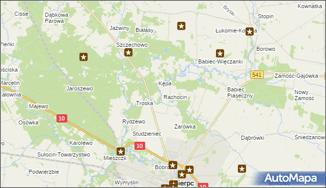 mapa Rachocin, Rachocin na mapie Targeo