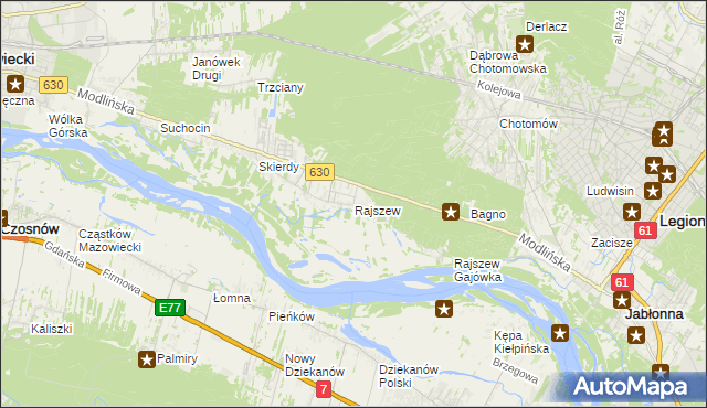 mapa Rajszew, Rajszew na mapie Targeo