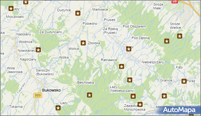 mapa Ratnawica, Ratnawica na mapie Targeo