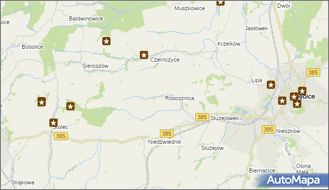 mapa Rososznica, Rososznica na mapie Targeo