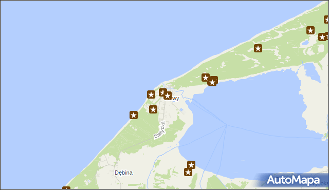 mapa Rowy gmina Ustka, Rowy gmina Ustka na mapie Targeo