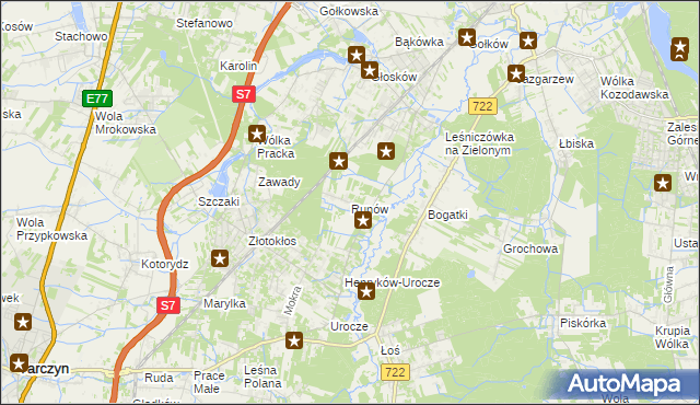 mapa Runów, Runów na mapie Targeo