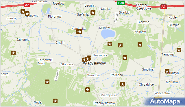 mapa Russocice, Russocice na mapie Targeo