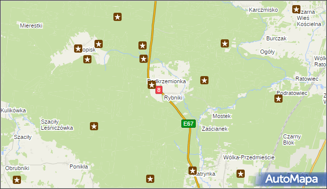 mapa Rybniki, Rybniki na mapie Targeo