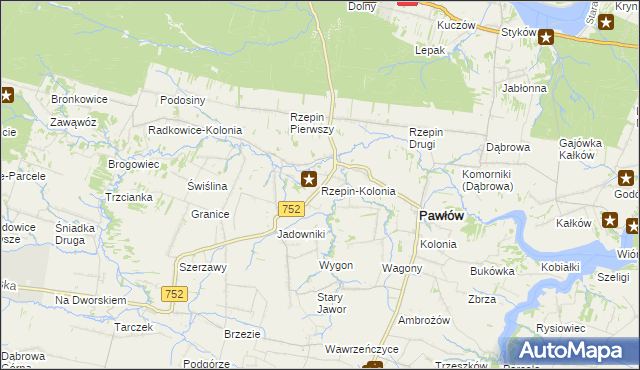 mapa Rzepin-Kolonia, Rzepin-Kolonia na mapie Targeo