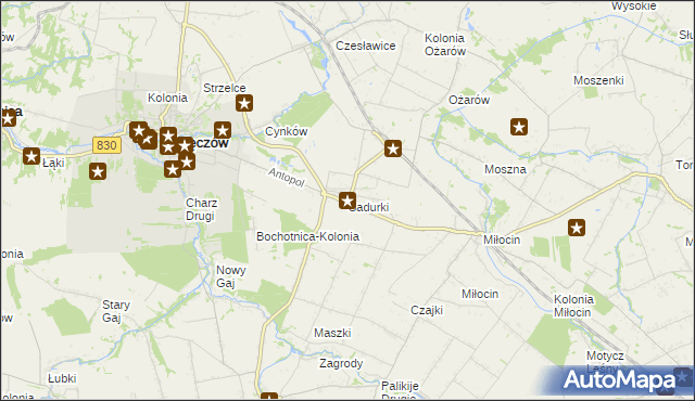 mapa Sadurki, Sadurki na mapie Targeo