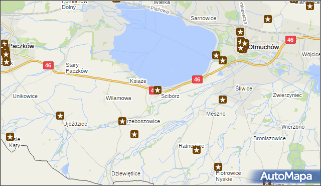 mapa Ścibórz, Ścibórz na mapie Targeo