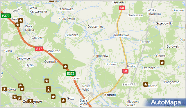 mapa Sępochów, Sępochów na mapie Targeo