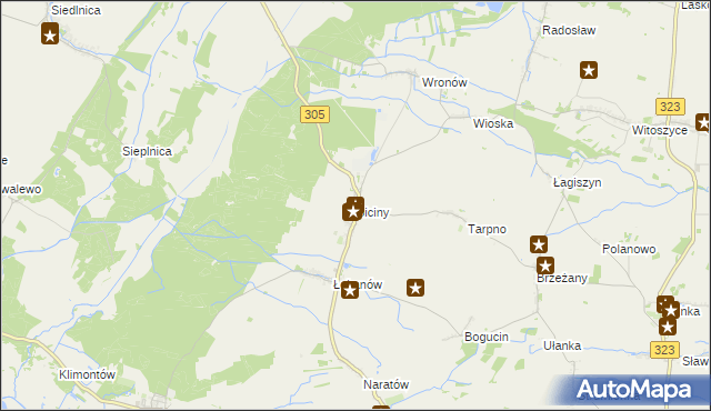 mapa Siciny gmina Niechlów, Siciny gmina Niechlów na mapie Targeo