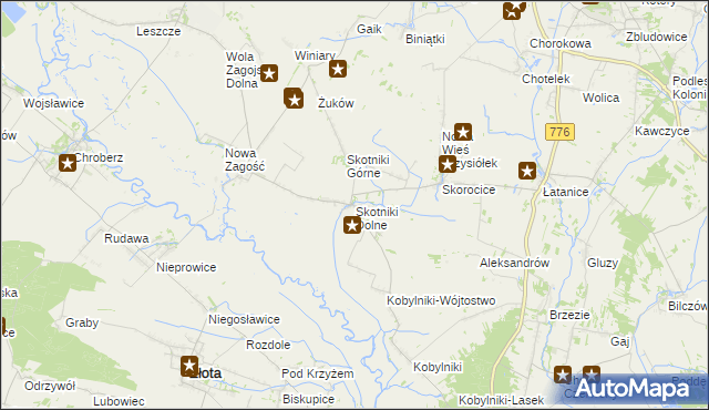 mapa Skotniki Dolne, Skotniki Dolne na mapie Targeo