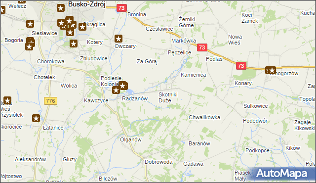 mapa Skotniki Duże, Skotniki Duże na mapie Targeo