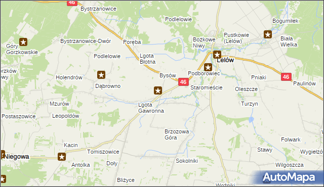 mapa Ślęzany, Ślęzany na mapie Targeo