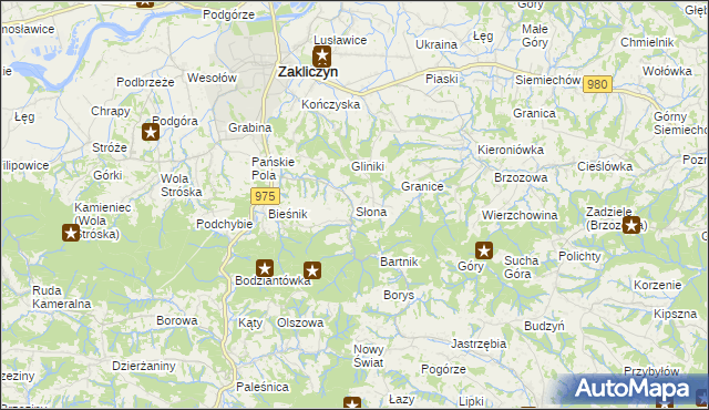 mapa Słona, Słona na mapie Targeo