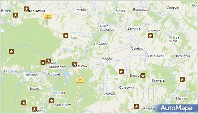 mapa Smagów, Smagów na mapie Targeo