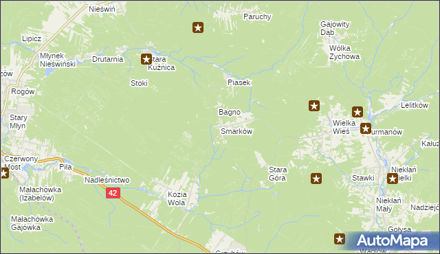 mapa Smarków, Smarków na mapie Targeo