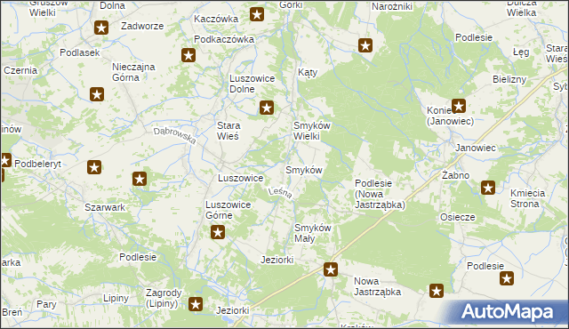 mapa Smyków gmina Radgoszcz, Smyków gmina Radgoszcz na mapie Targeo