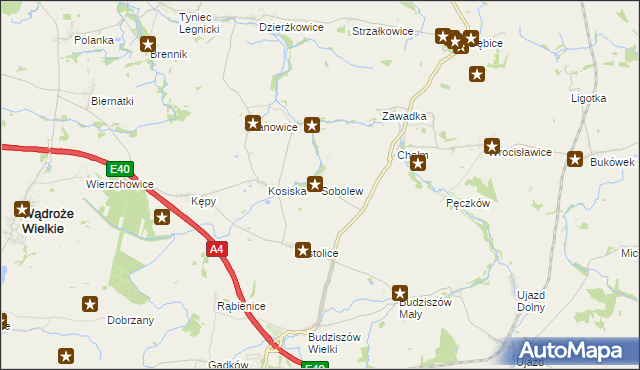 mapa Sobolew gmina Wądroże Wielkie, Sobolew gmina Wądroże Wielkie na mapie Targeo