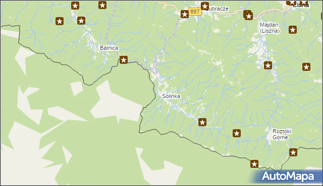 mapa Solinka, Solinka na mapie Targeo