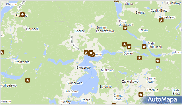 mapa Sominy, Sominy na mapie Targeo