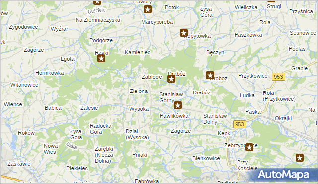 mapa Stanisław Górny, Stanisław Górny na mapie Targeo