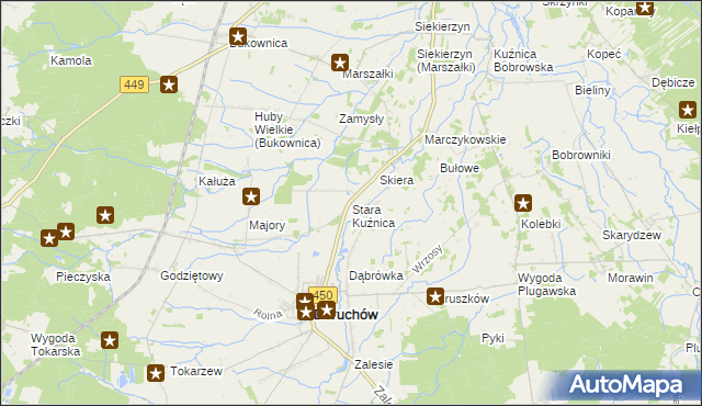 mapa Stara Kuźnica gmina Doruchów, Stara Kuźnica gmina Doruchów na mapie Targeo