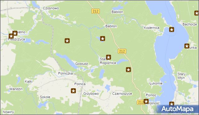 mapa Stara Rogoźnica, Stara Rogoźnica na mapie Targeo