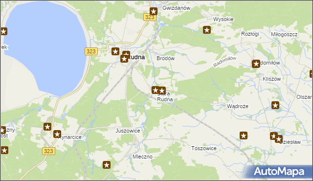 mapa Stara Rudna, Stara Rudna na mapie Targeo