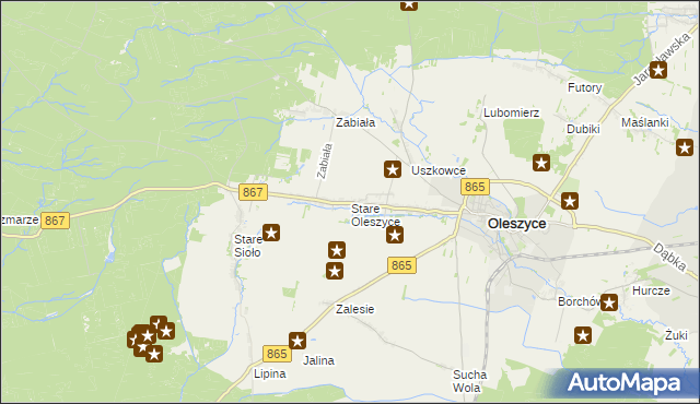 mapa Stare Oleszyce, Stare Oleszyce na mapie Targeo