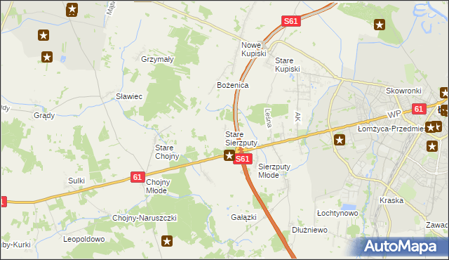 mapa Stare Sierzputy, Stare Sierzputy na mapie Targeo