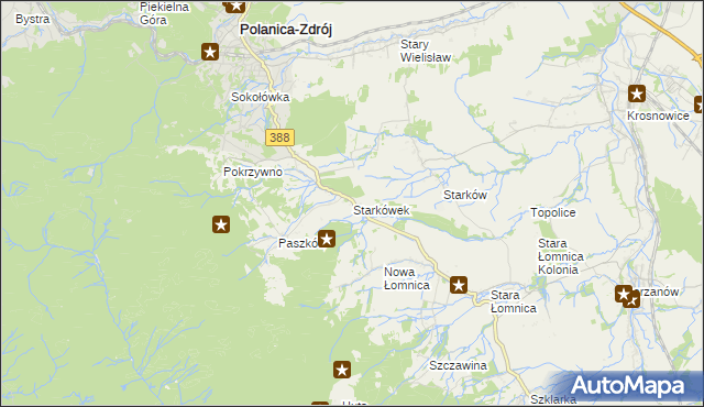 mapa Starkówek, Starkówek na mapie Targeo